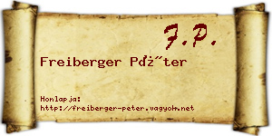 Freiberger Péter névjegykártya
